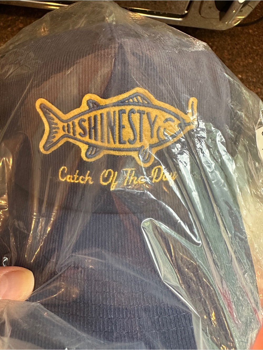 Shinesty Hat with Yellow Fish Embroidery